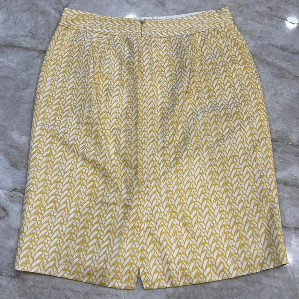 Banana Republic | Lined Pencil Skirt Rayon & Linen | Butter‎ Yellow | Size 6